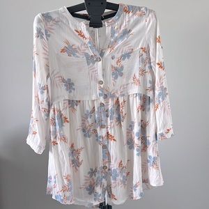 Long Sleeve Button Up Mini Dress